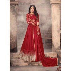 STUNNING RED LONG LENGTH WEDDING WEAR ANARKALI GOWN